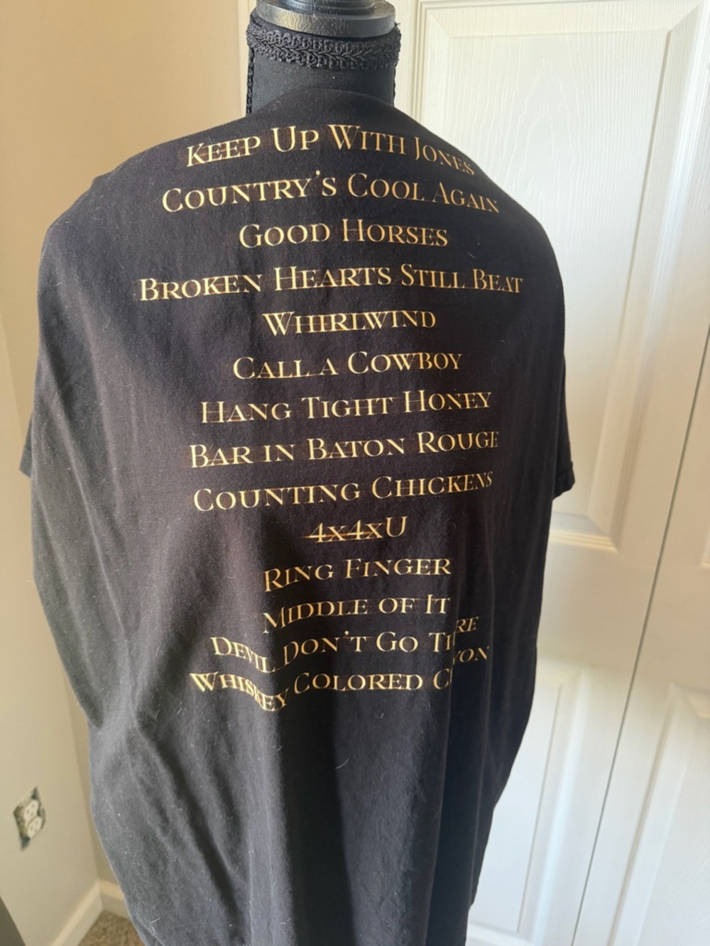 Whirlwind Graphic Tee with Cowboy Hat Print - Black - Picture 2 of 3